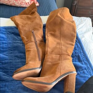 Gianni Bini Brown Suede Heeled Boots